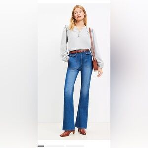 LOFT Blue Flare & Wide Leg Jeans